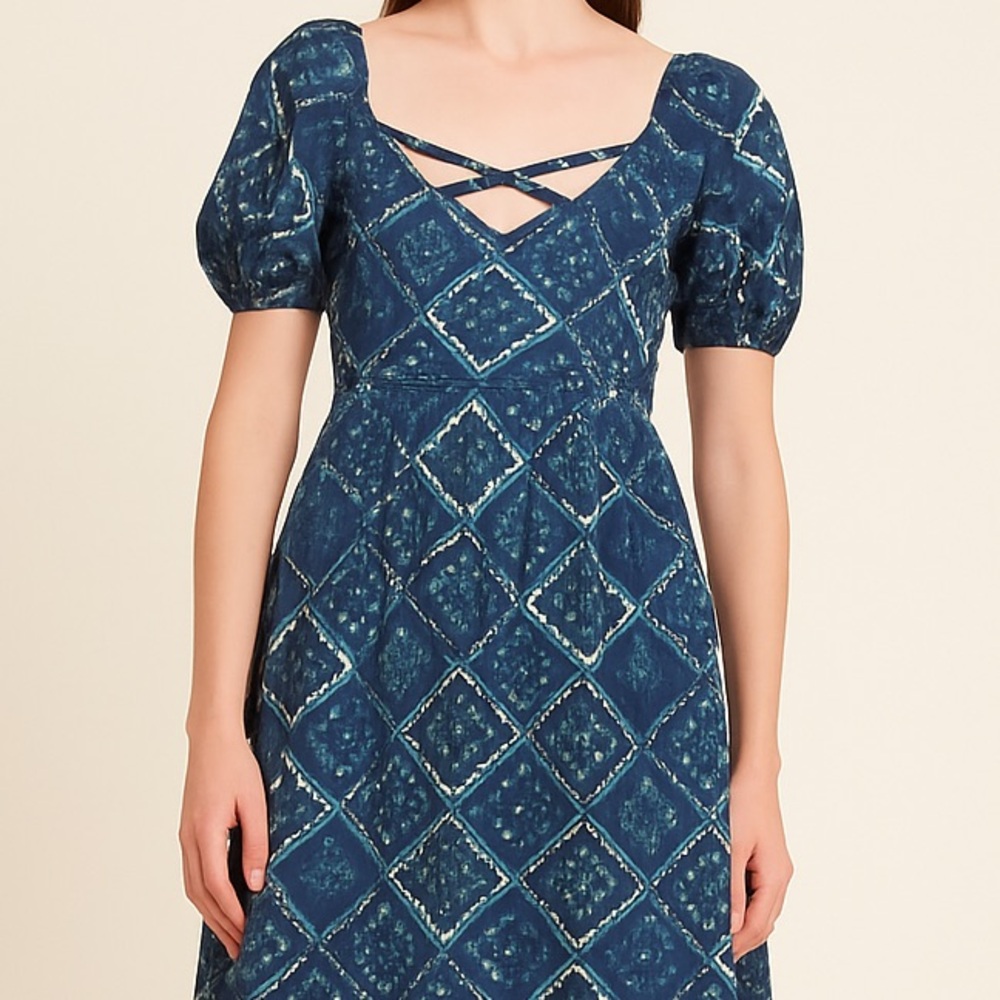 Altar'd State Blue Patterned Dress